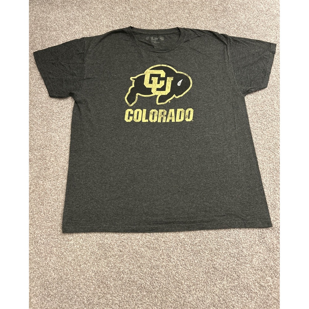 The Victory Colorado Buffaloes T-Shirt Mens Large Gray Excellent CU Logo Tee